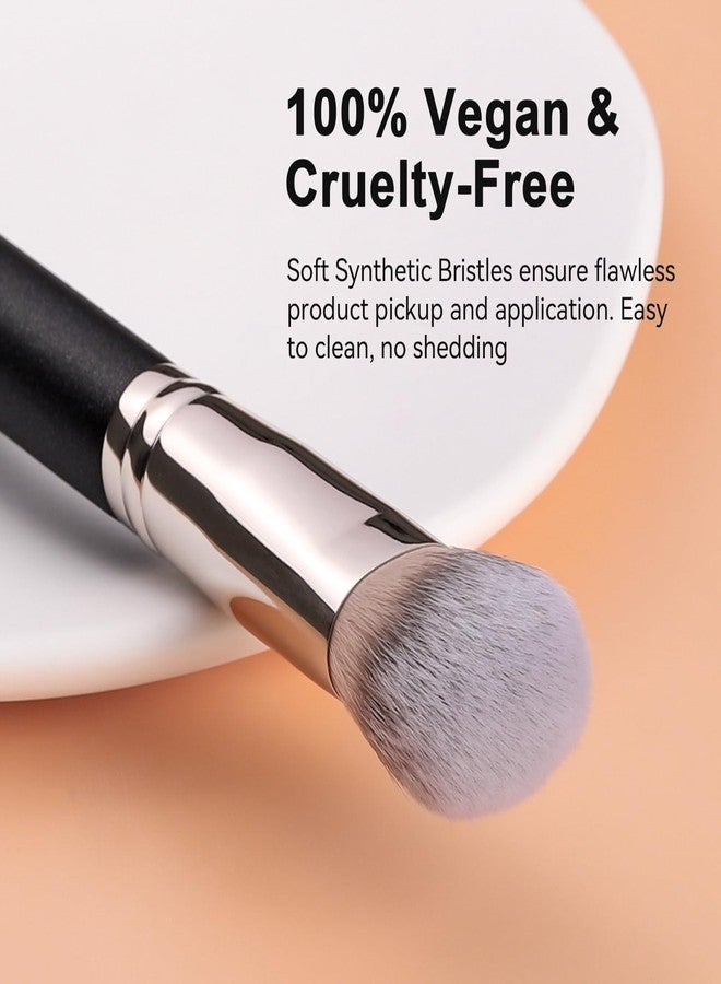 TEOYALL Domed Cheek Brush, Medium Precision Brush Head with Dense Synthetic Bristles for Contour Bronzer Blush with Loose Powder Cream - Image 2